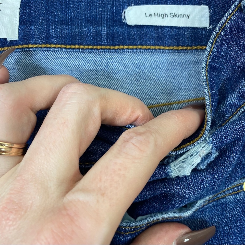 Frame Distressed Le High Skinny Jeans Size 26 - Picture 16 of 16